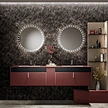 adjustable light and defog smart LED mirror,Modern bathroom cabinet with sink